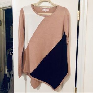 CAROL ROSE ASYMMETRICAL SWEATER SIZE MEDIUM